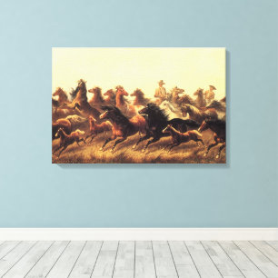 Impressão Em Tela Laço de Cavalos Selvagens por James Walker