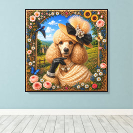 Impressão Em Tela Lady Bee,Poodle