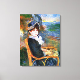 Impressão Em Tela Lady by the Seashore (por Pierre-Auguste Renoir)