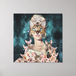 Impressão Em Tela Lady Cat