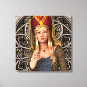 Impressão Em Tela Lady Medieval