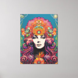 Impressão Em Tela Lady Vintage de 1970