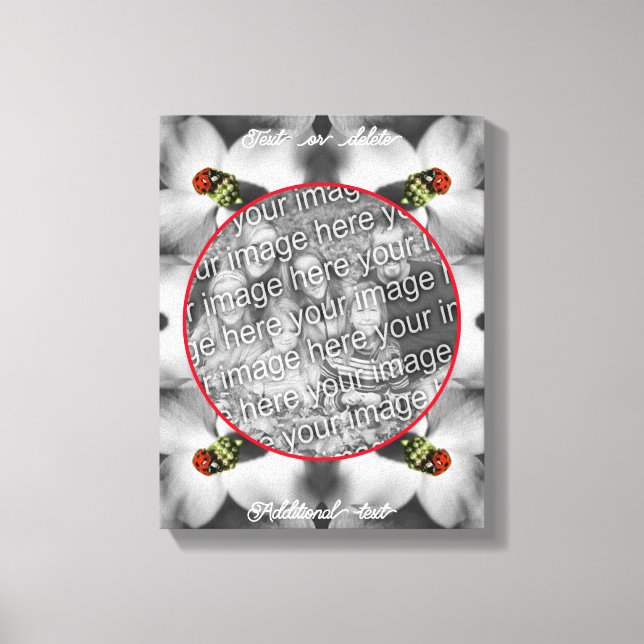 Impressão Em Tela Ladybug No Dogwood Personalizado Adicionar Sua Fot (Frente)