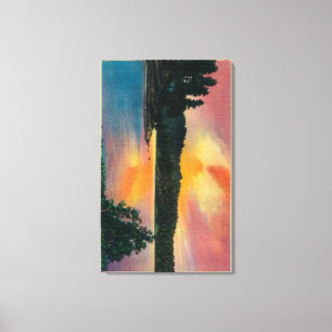 Impressão Em Tela Lago Arrowhad em SunsetLake Arrohead, CA