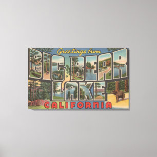 Impressão Em Tela Lago big Bear, Califórnia - grandes cenas da letr