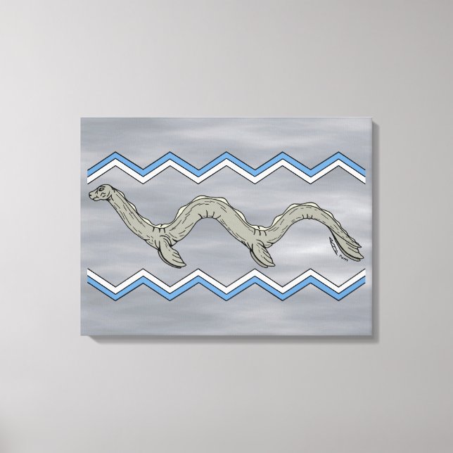 Impressão Em Tela Lago canadense Monster e Zigzags (Frente)