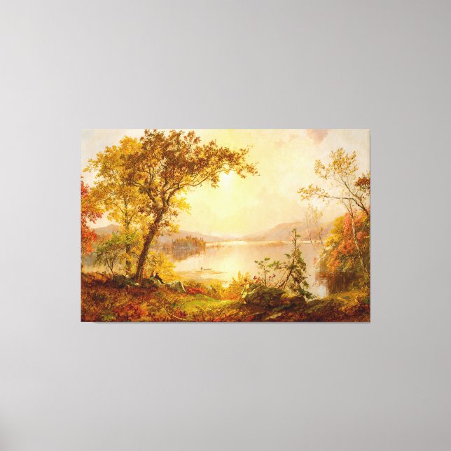 Impressão Em Tela Lago de Greenwood, CROPSEY, outono, no rio Hudson, (Frente)