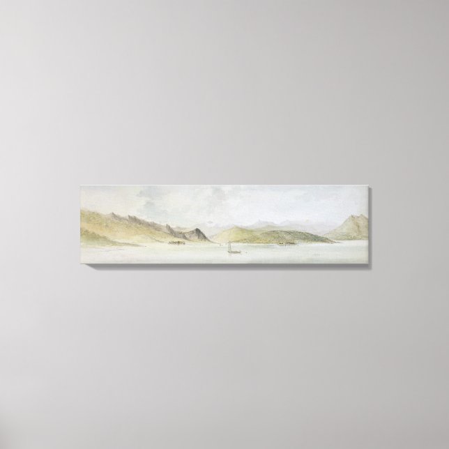 Impressão Em Tela Lago Maggiore (c/c, caneta, tinta e grafite em pap (Frente)