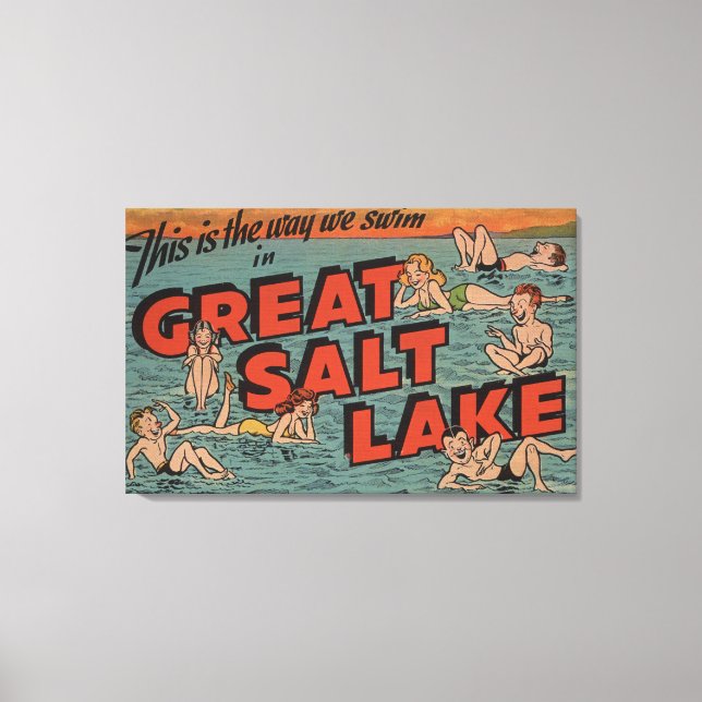 Impressão Em Tela Lago Salt excelente, UtahThe Way SwimUtah (Frente)