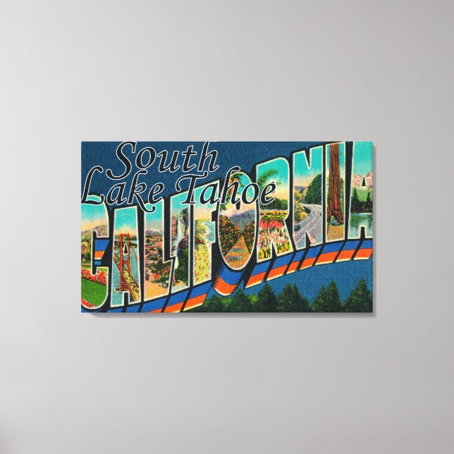 Impressão Em Tela Lago Sul Tahoe, Califórnia (Frente)