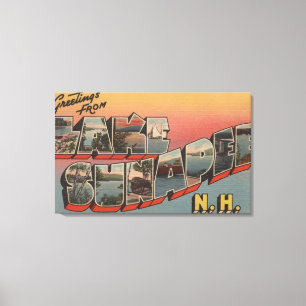 Impressão Em Tela Lago Sunapee, New Hampshire - Letra Grande