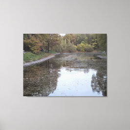 Impressão Em Tela Lago Tranquilo de Outono – Edição Escandinava