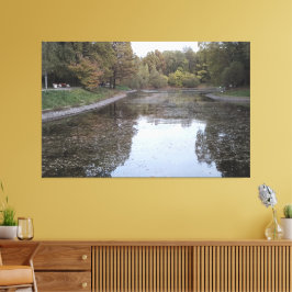 Impressão Em Tela Lago Tranquilo de Outono – Edição Escandinava