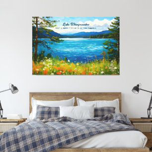Impressão Em Tela Lago Winnipesaukee New Hampshire Home Wall Decor