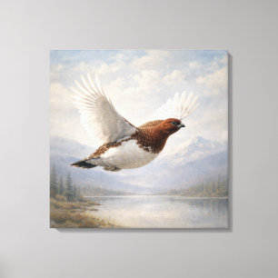 Impressão Em Tela Lagópode riscado em voo