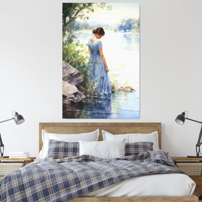 Impressão Em Tela Lakeside Solitude (Insitu(Quarto))