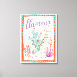 Impressão Em Tela Lamas bonitos II Llamour