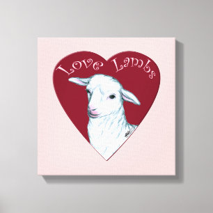 Impressão Em Tela Lambs de Amor