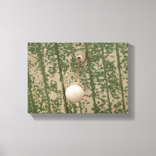 Impressão Em Tela Lâmpada clara e pintura verde de descasque