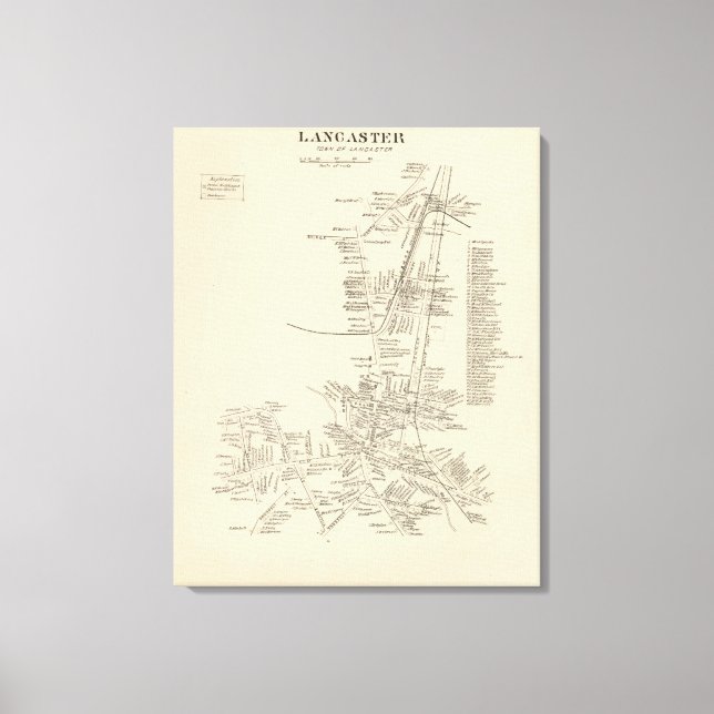 Impressão Em Tela Lancaster, cidade de Lancaster (Frente)