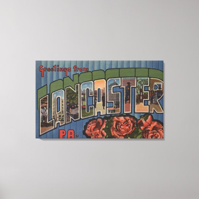 Impressão Em Tela Lancaster, Pensilvânia - Grandes Cenas de Letra (Frente)