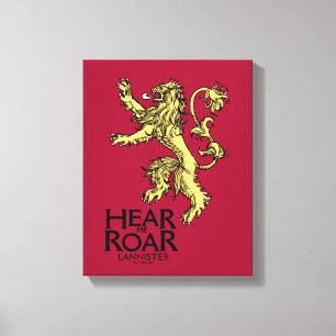 Impressão Em Tela Lannister Sigil - Ouça-me Roar