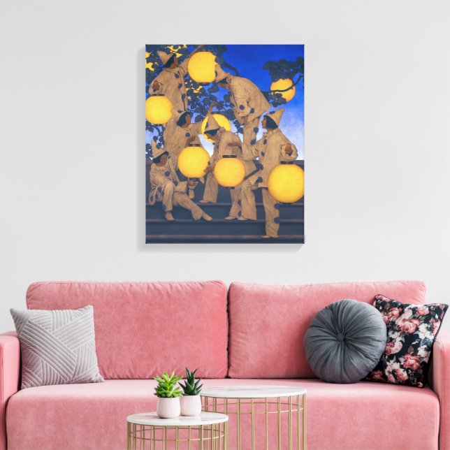 Impressão Em Tela Lanterna Bearers | Maxfield Parrish | (Insitu(Sala de estar))