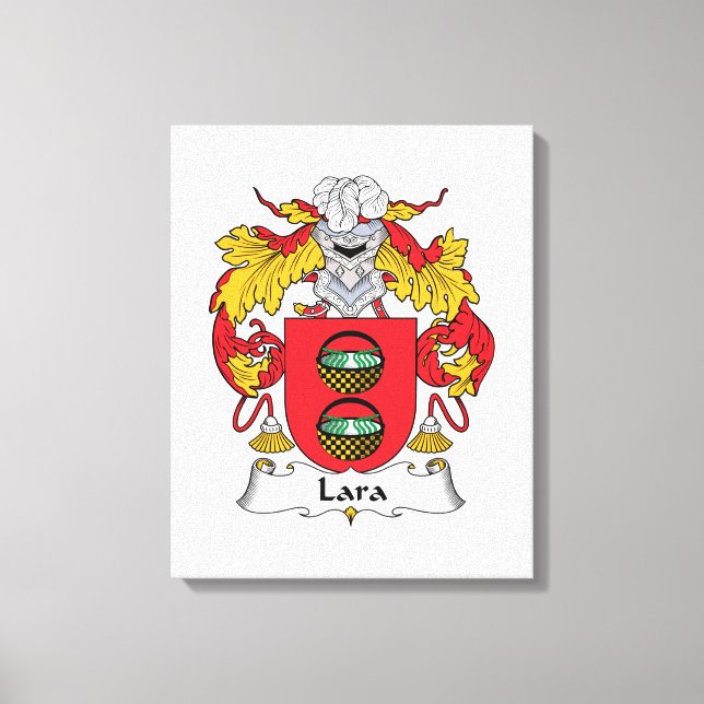 Impressão Em Tela Lara Family Crest (Frente)