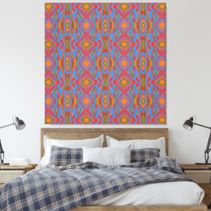 Impressão Em Tela Laranja Abstrato