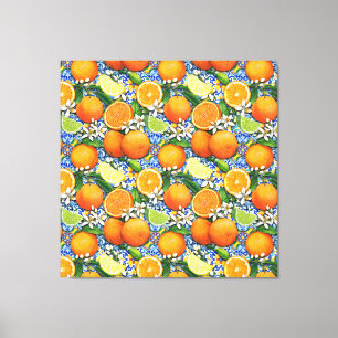 Impressão Em Tela Laranja e limões