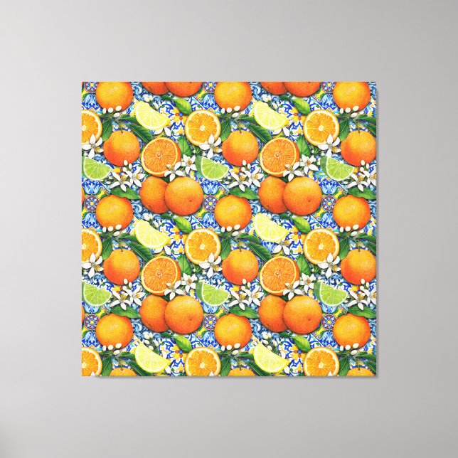 Impressão Em Tela Laranja e limões (Frente)