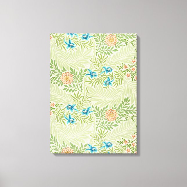 Impressão Em Tela Larkspur Pattern (por William Morris) (Frente)