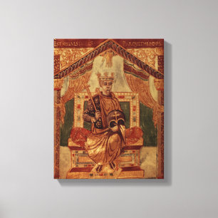 Impressão Em Tela Lat 1152 f.3v Charlemagne (Carolus Magnus, Charles