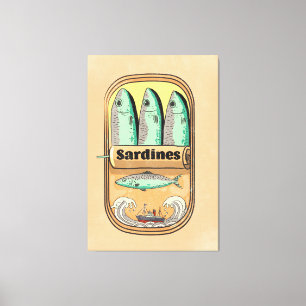 Impressão Em Tela Lata de Sardinha