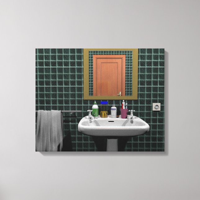 Impressão Em Tela Lavabo en cuarto de baño (Frente)