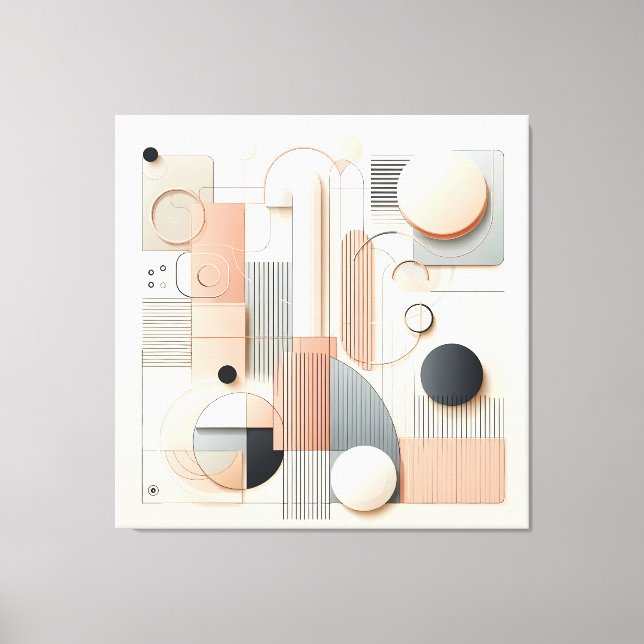 Impressão Em Tela Layered Dimensional Harmony (Frente)