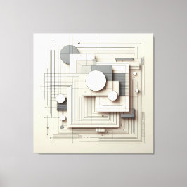 Impressão Em Tela Layered Geometric Fusion