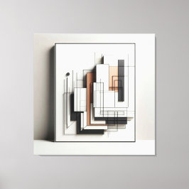 Impressão Em Tela Layered Geometric Structure