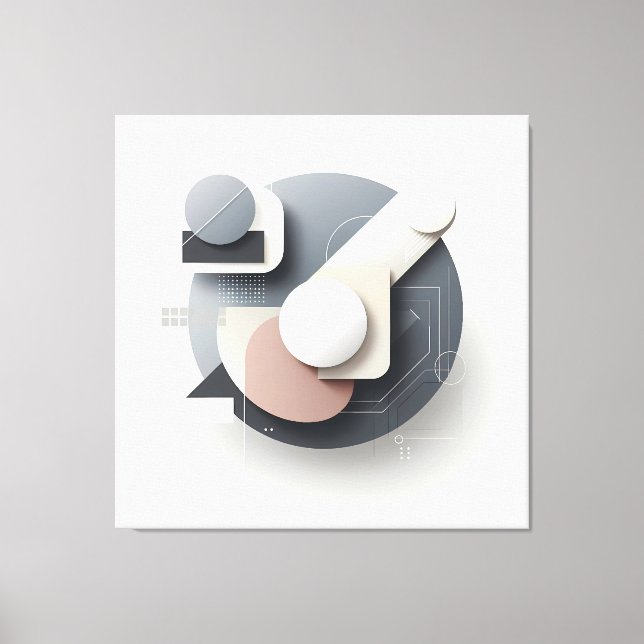 Impressão Em Tela Layered Geometry Spherework (Frente)