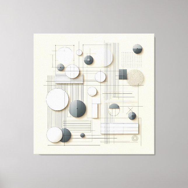 Impressão Em Tela Layered Soft Geometry (Frente)