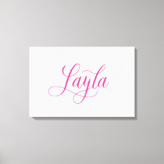 Impressão Em Tela Layla - Design de Nome da Caligrafia Moderna