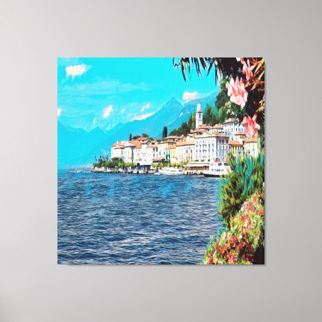 Impressão Em Tela ldp BELLAGIO - Lago Como - (Frente)