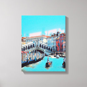 Impressão Em Tela ldp VENICE - gondolas - rialto -