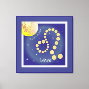 Impressão Em Tela Leão 23. julho até 22. agosto linho