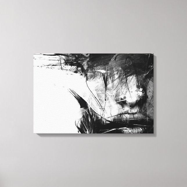 Impressão Em Tela Legal Abstrato de Arte Negra (Frente)