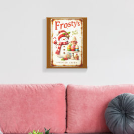 Impressão Em Tela Legal arte russa Café de inverno Fundo Brown