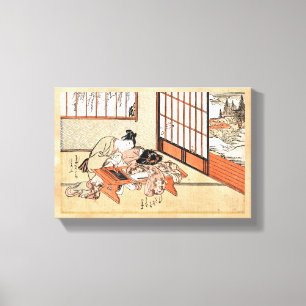 Impressão Em Tela Legal japão ukiyo-e geisha scroll