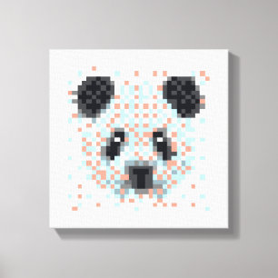 Impressão Em Tela Legal Panda Pixel Art
