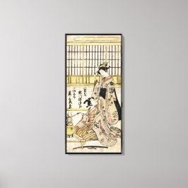 Impressão Em Tela Legal pergaminho japonês ukiyo-e geisha