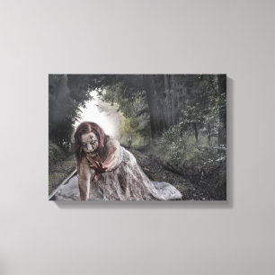 Impressão Em Tela Legal Zombie Girl